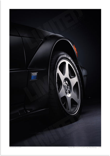 Mercedes-Benz 190 E 2.5-16 EVO II A3 (297 x 420 mm / 11.7 x 16.5 in) / Print-Only (Fine Art Paper) / No Mount