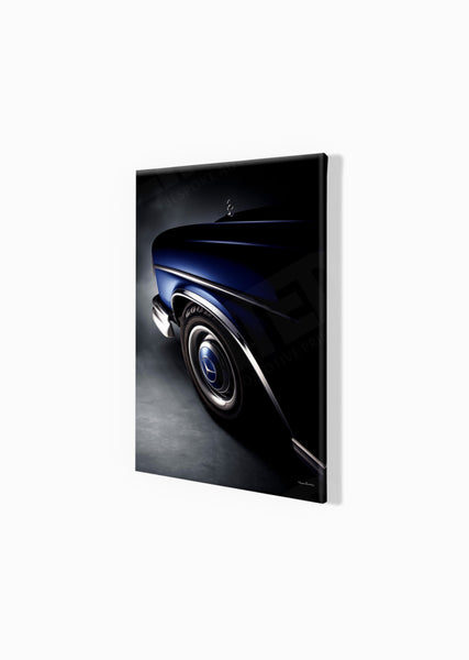 1967 Mercedes-Benz 250SE (detail) A3 (297 x 420 mm / 11.7 x 16.5 in) / Canvas Print (Mounted on Wood Internal Frame)