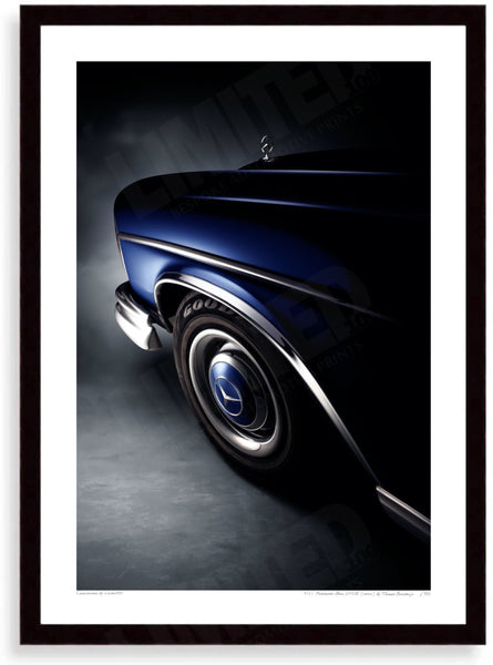 1967 Mercedes-Benz 250SE (detail) A3 (297 x 420 mm / 11.7 x 16.5 in) / Black Wood Frame (Printed on Fine Art Paper)