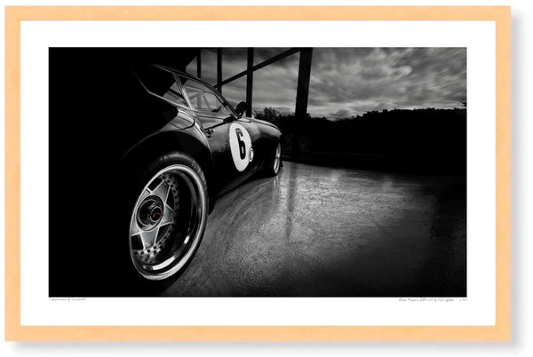 Aston Martin DB4 GT S (420 x 270 mm) / Wood Frame (Printed on Fine Art Paper) / No Mount