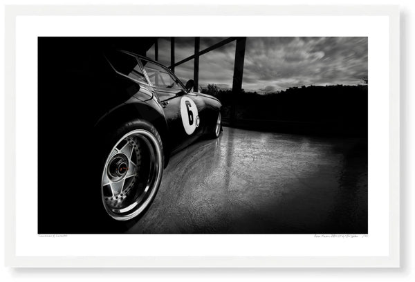 Aston Martin DB4 GT S (420 x 270 mm) / White Wood Frame (Printed on Fine Art Paper) / No Mount