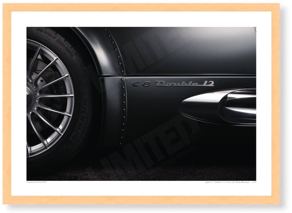 Spyker C8 Double 12 S (detail) A3 (297 x 420 mm / 11.7 x 16.5 in) / Wood Frame (Printed on Fine Art Paper) / No Mount