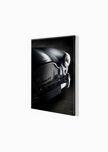 Aston Martin DB2/4 MKIII (detail) A3 (297 x 420 mm / 11.7 x 16.5 in) / Canvas Print (Mounted on Wood Internal Frame)