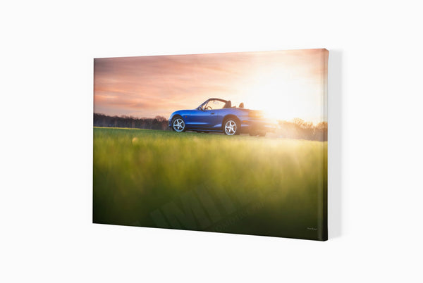 Mazda MX-5 (NB-FL) A3 (297 x 420 mm / 11.7 x 16.5 in) / Canvas Print (Mounted on Wood Internal Frame) / No Mount