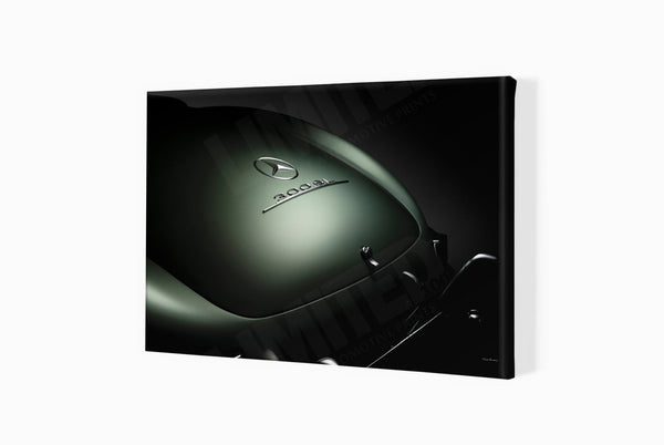 Mercedes-Benz 300 SL Roadster (detail) A3 (297 x 420 mm / 11.7 x 16.5 in) / Canvas Print (Mounted on Wood Internal