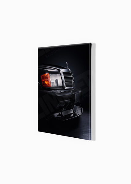 Mercedes-Benz 190 E 2.5-16 EVO II A3 (297 x 420 mm / 11.7 x 16.5 in) / Canvas Print (Mounted on Wood Internal Frame)