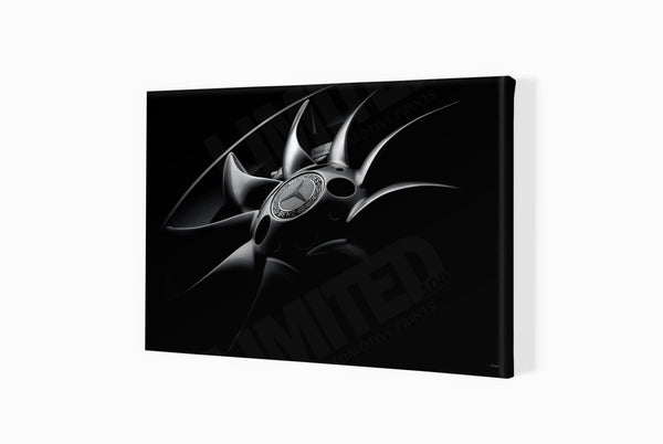 Mercedes-Benz SLR McLaren (detail) A3 (297 x 420 mm / 11.7 x 16.5 in) / Canvas Print (Mounted on Wood Internal Frame)