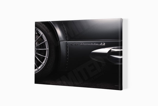 Spyker C8 Double 12 S (detail) A3 (297 x 420 mm / 11.7 x 16.5 in) / Canvas Print (Mounted on Wood Internal Frame) / No