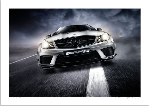 C63 AMG Black Series A3 (297 x 420 mm / 11.7 x 16.5 in) / Print-Only (Fine Art Paper) / No Mount