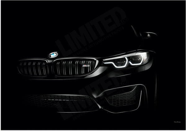BMW M3 F80 (detail) A3 (297 x 420 mm / 11.7 x 16.5 in) / Aluminium Composite / No Mount