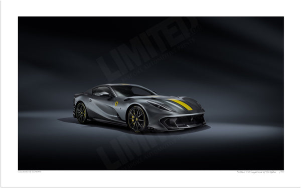 Ferrari 812 Competizione S (243 x 420 mm) / Print-Only (Fine Art Paper) / No Mount