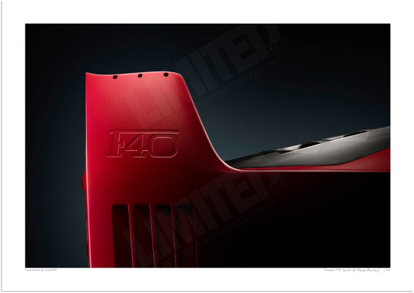 Ferrari F40 Spoiler A3 (297 x 420 mm / 11.7 x 16.5 in) / Print-Only (Fine Art Paper) / No Mount