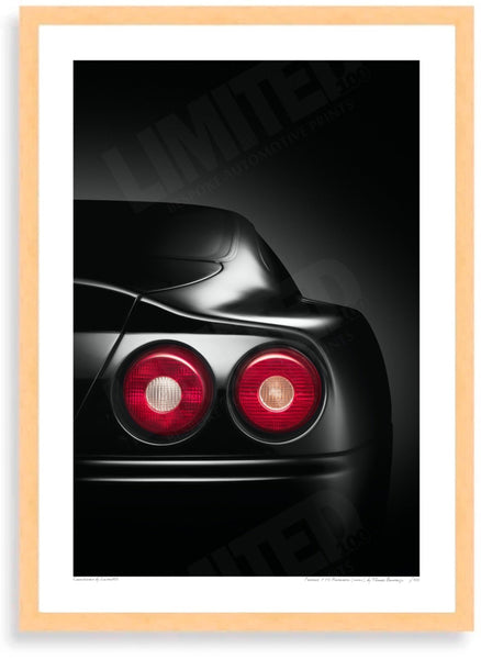 Ferrari 550 Maranello (detail) A3 (297 x 420 mm / 11.7 x 16.5 in) / Wood Frame (Printed on Fine Art Paper) / No Mount