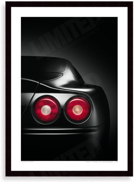 Ferrari 550 Maranello (detail) A3 (297 x 420 mm / 11.7 x 16.5 in) / Black Wood Frame (Printed on Fine Art Paper) / No