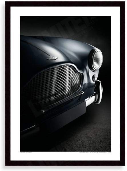 Aston Martin DB2/4 MKIII (detail) A3 (297 x 420 mm / 11.7 x 16.5 in) / Black Wood Frame (Printed on Fine Art Paper)