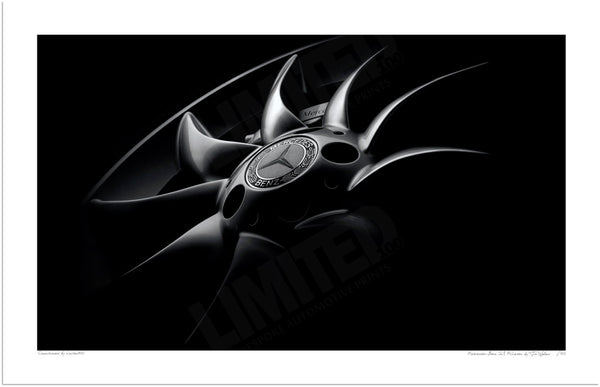 Mercedes-Benz SLR McLaren (detail) A3 (297 x 420 mm / 11.7 x 16.5 in) / Print-Only (Fine Art Paper) / No Mount