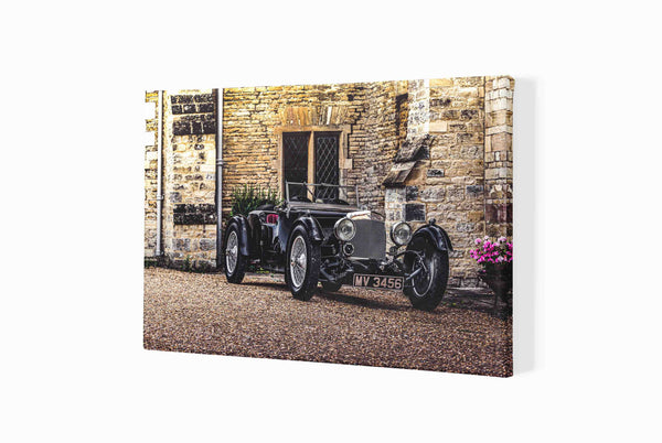 Aston Martin Short Chassis Le Mans 1933 at Turvey Abbey (Departure) A3 (297 x 420 mm / 11.7 x 16.5 in) / Canvas Print