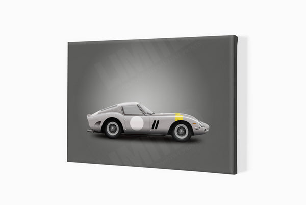 1963 Ferrari 250 GTO Chassis 4153GT A3 (297 x 420 mm / 11.7 x 16.5 in) / Canvas Print (Mounted on Wood Internal Frame)