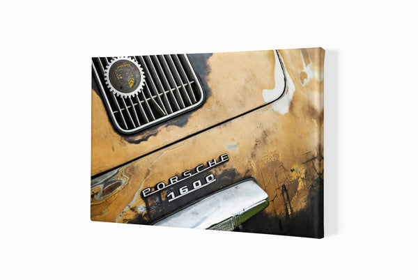 1956 Porsche 356A Coupe at Bicester Heritage A3 (297 x 420 mm / 11.7 x 16.5 in) / Canvas Print (Mounted on Wood