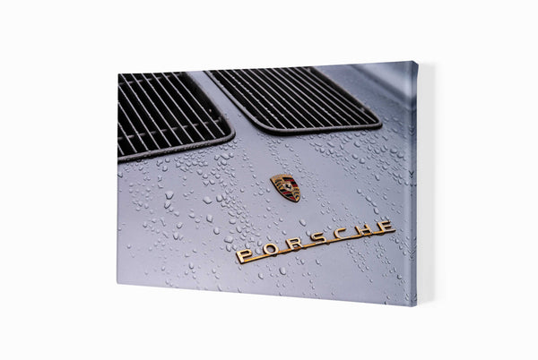 Porsche 356A Coupe detail A3 (297 x 420 mm / 11.7 x 16.5 in) / Canvas Print (Mounted on Wood Internal Frame) / No Mount