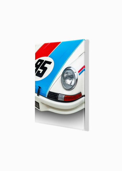 Porsche 911 RSR detail A3 (297 x 420 mm / 11.7 x 16.5 in) / Canvas Print (Mounted on Wood Internal Frame) / No Mount