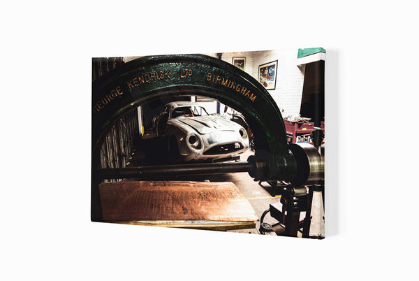 Aston Martin DB4 GT Zagato at Duke of London A3 (297 x 420 mm / 11.7 x 16.5 in) / Canvas Print (Mounted on Wood