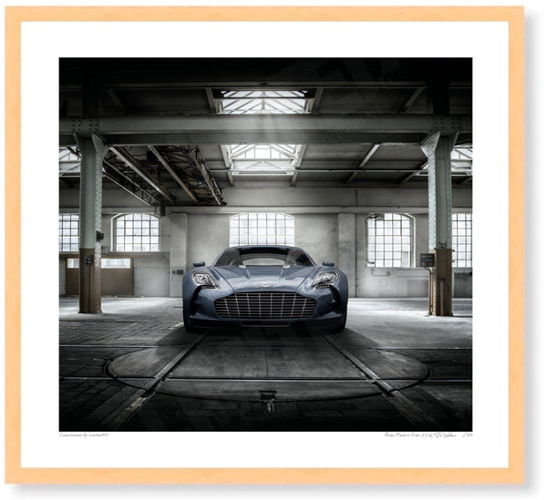 Aston Martin One-77 S (324 x 297 mm) / Wood Frame (Printed on Fine Art Paper) / No Mount