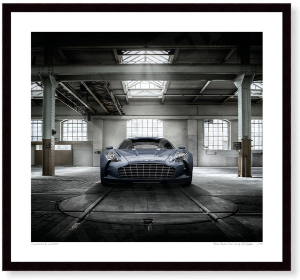 Aston Martin One-77 S (324 x 297 mm) / Black Wood Frame (Printed on Fine Art Paper) / No Mount