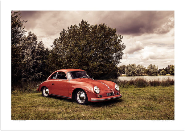 1957 Porsche 356A A3 (297 x 420 mm / 11.7 x 16.5 in) / Print-Only (Fine Art Paper) / No Mount