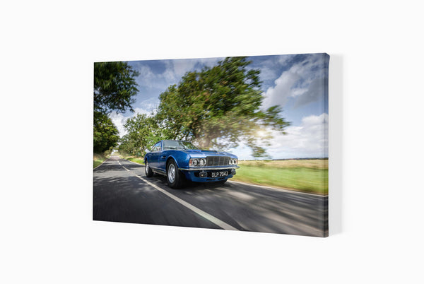 1971 Aston Martin DBS V8 S (420 x 279 mm) / Canvas Print (Mounted on Wood Internal Frame) / No Mount