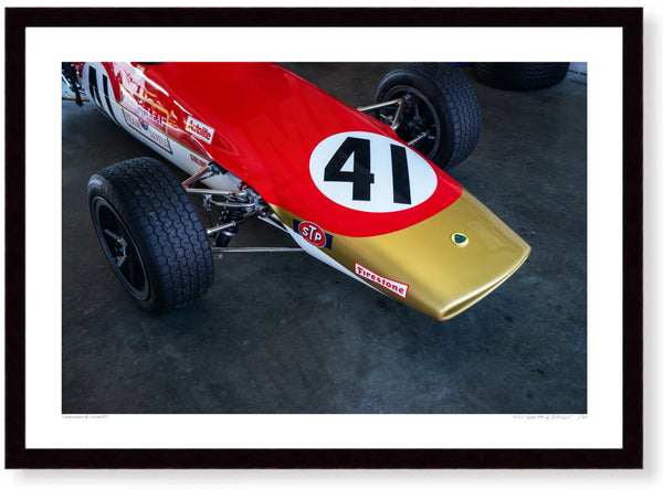 1968 Lotus 41X A3 (297 x 420 mm / 11.7 x 16.5 in) / Black Wood Frame (Printed on Fine Art Paper) / No Mount
