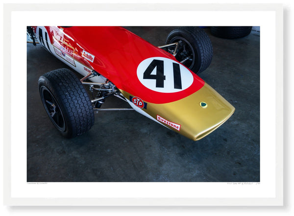 1968 Lotus 41X A3 (297 x 420 mm / 11.7 x 16.5 in) / White Wood Frame (Printed on Fine Art Paper) / No Mount