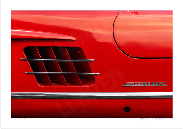 1956 Mercedes-Benz 300 SL (side) A3 (297 x 420 mm / 11.7 x 16.5 in) / Print-Only (Fine Art Paper) / No Mount