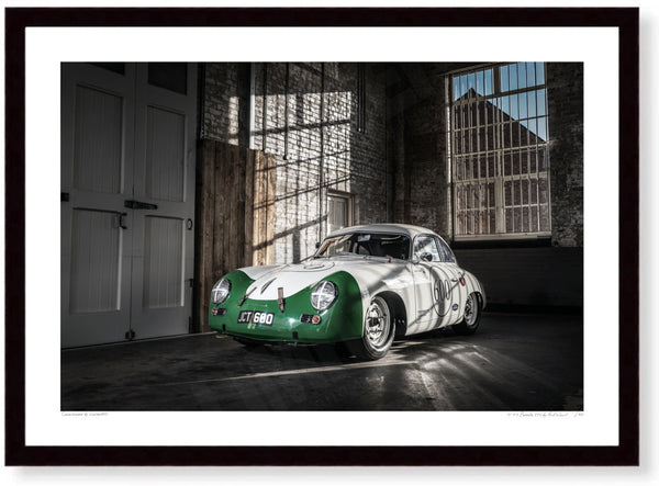 1954 Porsche 356 at Bicester Heritage A3 (297 x 420 mm / 11.7 x 16.5 in) / Black Wood Frame (Printed on Fine Art Paper)