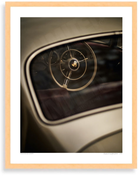 Porsche 356 S (380mm x 297) / Wood Frame (Printed on Fine Art Paper) / No Mount