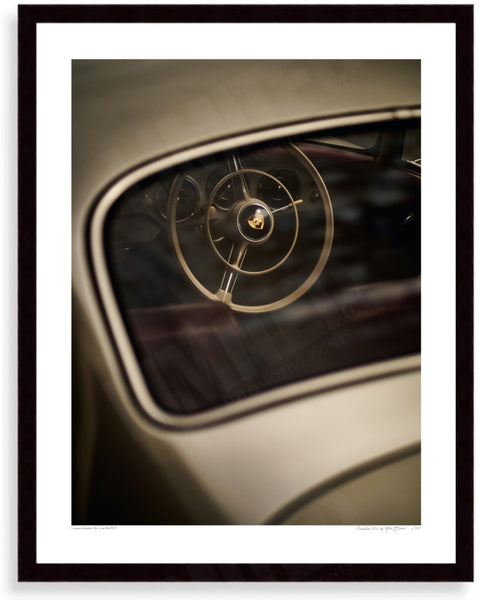 Porsche 356 S (380mm x 297) / Black Wood Frame (Printed on Fine Art Paper) / No Mount