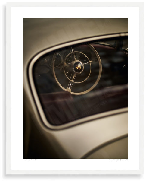 Porsche 356 S (380mm x 297) / White Wood Frame (Printed on Fine Art Paper) / No Mount