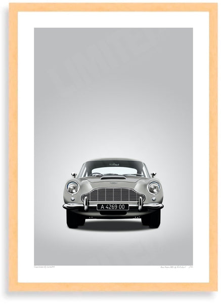 Aston Martin DB5 A 4269 00 (Type B) A3 (297 x 420 mm / 11.7 x 16.5 in) / Wood Frame (Printed on Fine Art Paper) / No