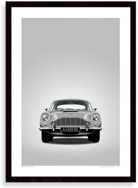 Aston Martin DB5 A 4269 00 (Type B) A3 (297 x 420 mm / 11.7 x 16.5 in) / Black Wood Frame (Printed on Fine Art Paper)