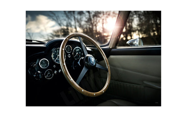 Aston Martin DB4 (interior) A3 (297 x 420 mm / 11.7 x 16.5 in) / Aluminium Composite / No Mount