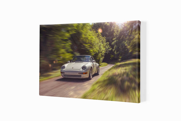 Porsche 911 (993) Carrera at Prescott Hill Climb A3 (297 x 420 mm / 11.7 x 16.5 in) / Canvas Print (Mounted on Wood