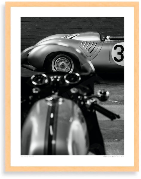 Porsche 718 RSK S (380mm x 297) / Wood Frame (Printed on Fine Art Paper) / No Mount