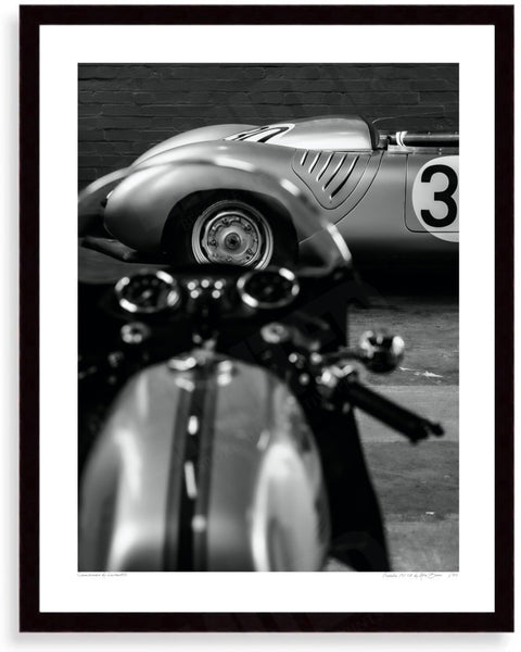 Porsche 718 RSK S (380mm x 297) / Black Wood Frame (Printed on Fine Art Paper) / No Mount