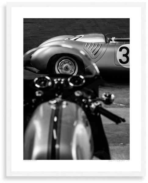 Porsche 718 RSK S (380mm x 297) / White Wood Frame (Printed on Fine Art Paper) / No Mount