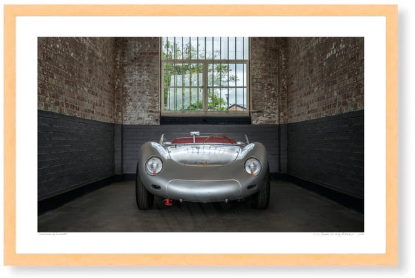 1958 Porsche 718 RSK at Bicester Heritage S (420mm x 270) / Wood Frame (Printed on Fine Art Paper) / No Mount