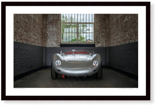 1958 Porsche 718 RSK at Bicester Heritage S (420mm x 270) / Black Wood Frame (Printed on Fine Art Paper) / No Mount