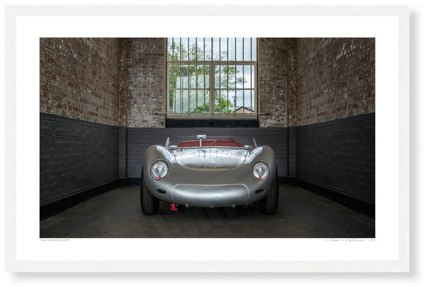 1958 Porsche 718 RSK at Bicester Heritage S (420mm x 270) / White Wood Frame (Printed on Fine Art Paper) / No Mount