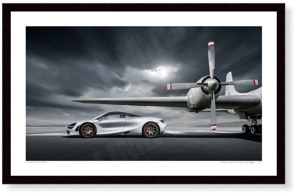 McLaren 720S Aircraft S (420mm x 260) / Black Wood Frame (Printed on Fine Art Paper) / No Mount