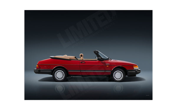 Saab 900 Turbo Convertible A3 (297 x 420 mm / 11.7 x 16.5 in) / Aluminium Composite / No Mount