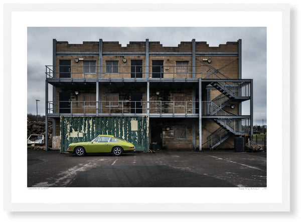 Porsche 912 A3 (297 x 420 mm / 11.7 x 16.5 in) / White Wood Frame (Printed on Fine Art Paper) / No Mount